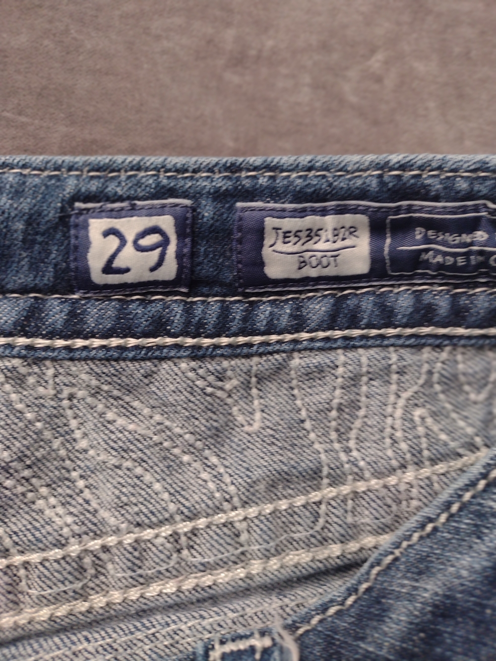 Miss Me 29/30 Buckle JE5351B2R Blue Boot Cut  Embellished Distressed Jeans - Picture 9 of 16